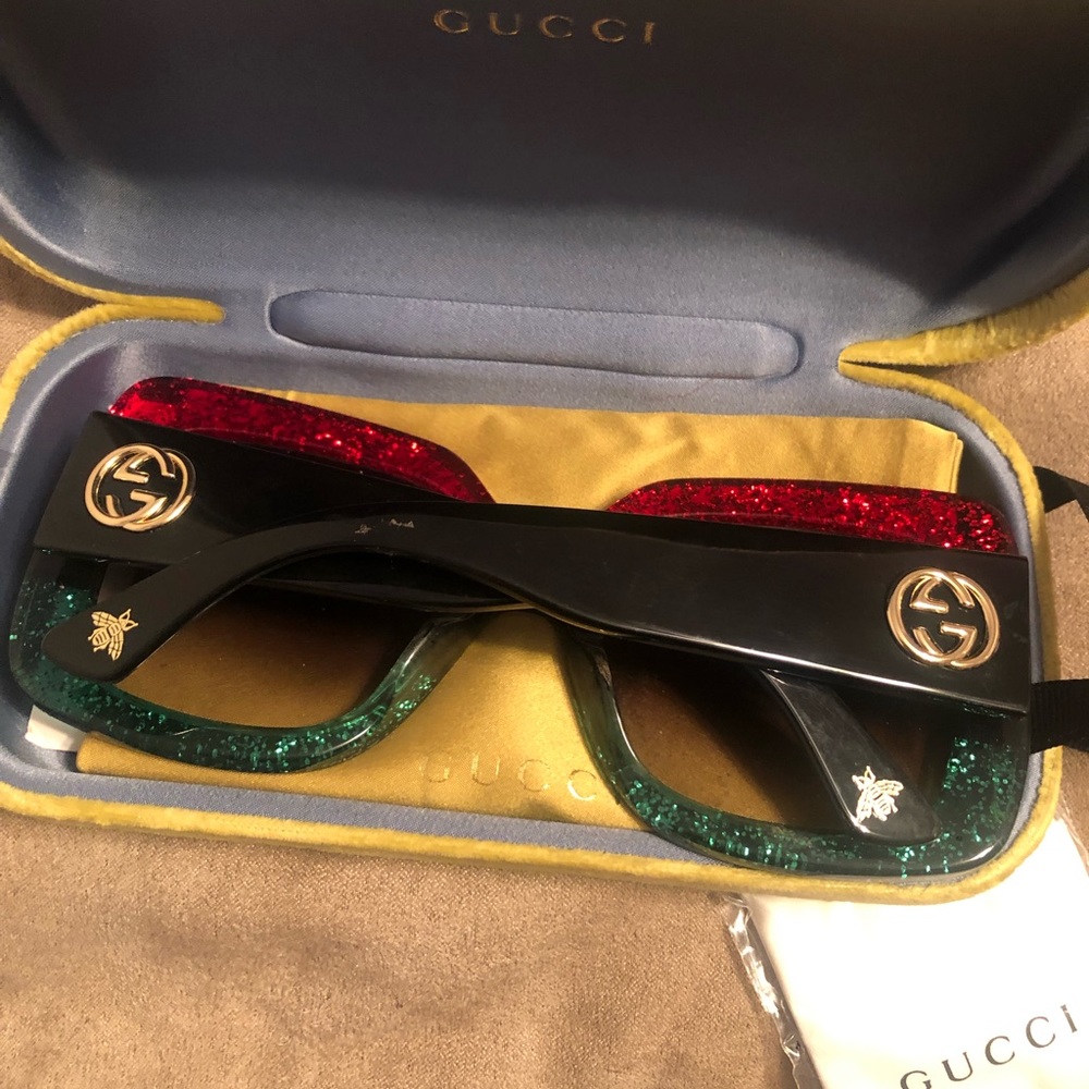 Gucci Glittered Gradient Oversized Square Sunglass - image 4